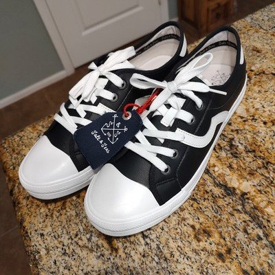 Salt & Seas Black & White Sneakers Size 11.5 Model SALTY-M