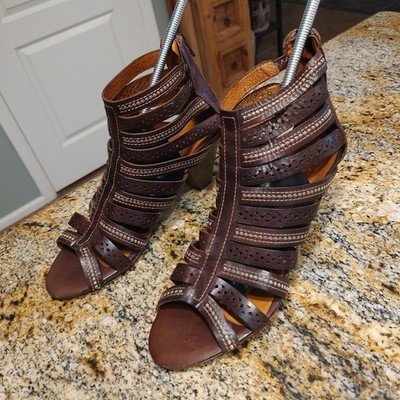 Pikolinos Brown Strappy Heeled Sandals Size 41 Naturally US 10