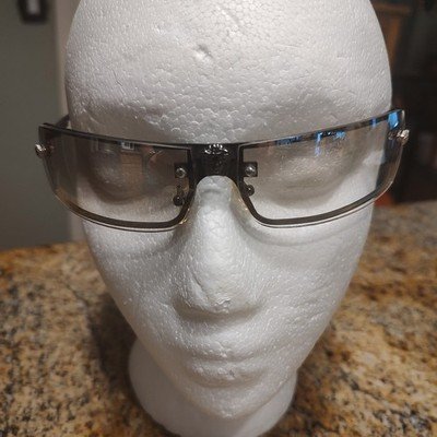 Rare Versace MOD 2300 Sunglasses Made in Italy with Medusa Logo Wrap Around