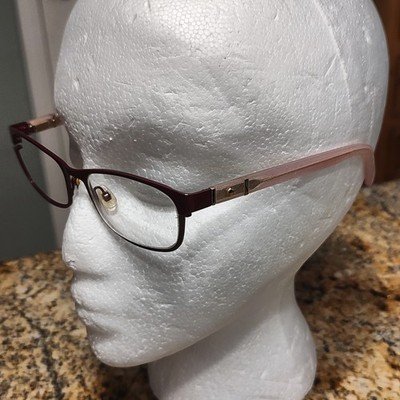 Kate Spade JAYLA OW74 Eyeglasses Frames 52-17-135 Burgundy Pink Gold Womens USED