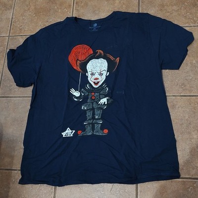 IT Cartoon Pennywise Clown Men's 2XL Classic Stephen King T-shirt
