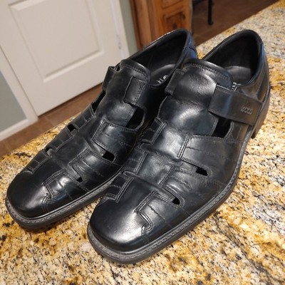 ECCO Mens Abel Black Monk Strap Weave Oxford Dress Shoe 601314 EUR 47 US 13-13.5