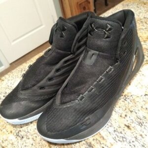 Under Armour Curry 3 Black Carolina Blue 1269279-004 Basketball Shoes Sz 13