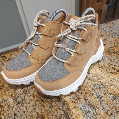 Sorel Kinetic Conquest Shoes Womens Size 6 Suede Waterproof Boot NL4903