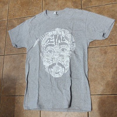 Rare Fruit of the Loom Tupac Shakur Graphic T-Shirt Men's Size Medium Gray