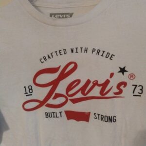 Levis Mens Crafted with Pride T-Shirt Color: White Size: L