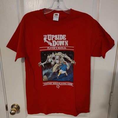 VTG The Upside Down Players Manual T-Shirt Men's M Red Fantasy Role Playing Game