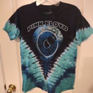 Liquid Blue Pink Floyd TShirt Black Blue Tie Dye Size Small Vintage 2007 Small S