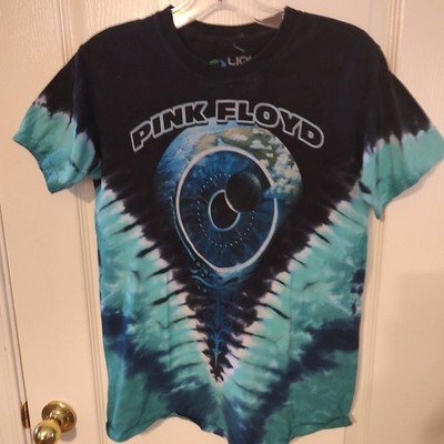 Liquid Blue Pink Floyd TShirt Black Blue Tie Dye Size Small Vintage 2007 Small S