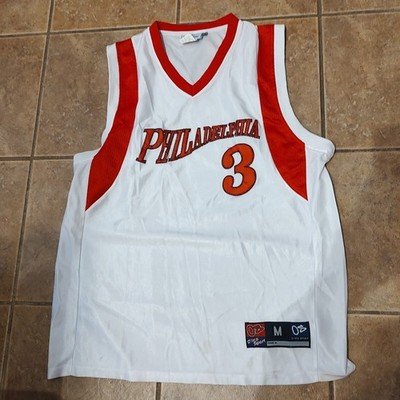 Vintage O’lico Sport Vintage MLB Philadelphia NBA Jersey White Red Size M