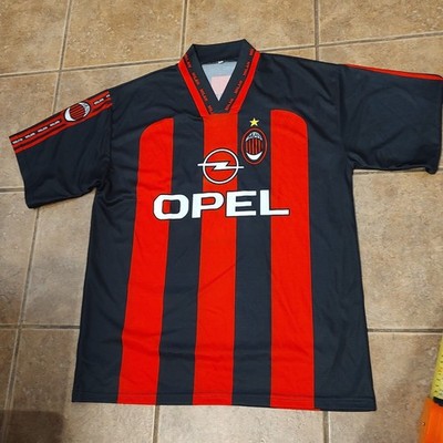 Vintage AC Milan Home Soccer Short Sleeve Jersey Commandini 9 Men's Sz XL