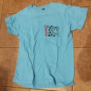 Vintage Tultex BLINK 182 Graphic T-Shirt Light Blue Short Sleeve Men's Size P