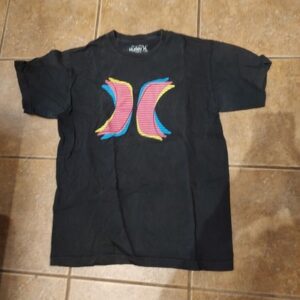 Hurley Men's Graphic Logo Short Sleeve T-Shirt Black Size Medium Regular Fit