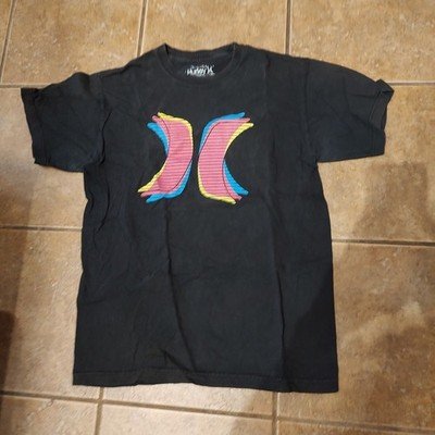 Hurley Men's Graphic Logo Short Sleeve T-Shirt Black Size Medium Regular Fit
