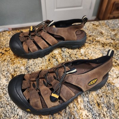 Keen Brown Outdoor Sandals 8.5 US Mens hiking Trail Water Leather Shoes Sandals