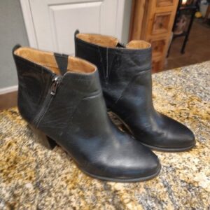 Rag And Bone Black Leather Ankle Boots Size 10M Model T425001 Women's