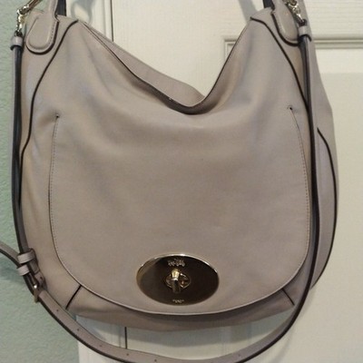Coach Whiplash Circle Hobo Saddle Brown Soft Leather Adjustable Crossbody Bag