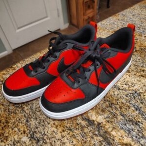 Nike Court Borough Size 5.5Y Low Recraft University Red/Black-White DV5456 600
