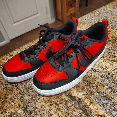 Nike Court Borough Size 5.5Y Low Recraft University Red/Black-White DV5456 600