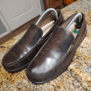 ECCO Classic Moc 2.0 Brown Leather Loafers Slip-On Shoe Men's Size US 9 EU 42