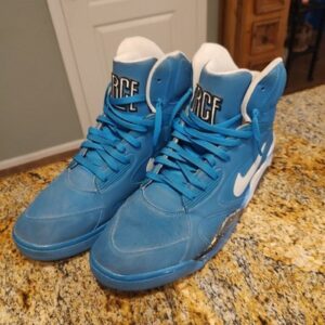 Nike Air Force 180 Mid Barkley Photo Blue White 537330-400 Men's Size 15