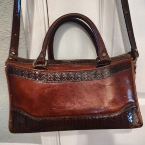 Vintage Brahmin Brown Leather Handbag