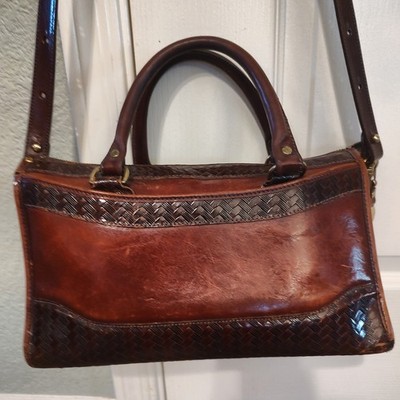 Vintage Brahmin Brown Leather Handbag