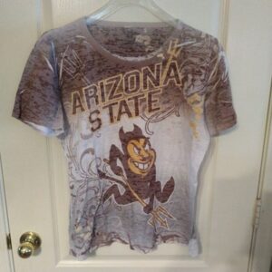 Blue 84 Womens Arizona State Sun Devils Gray Tie Dye Cotton Shirt Size XLarge