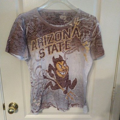Blue 84 Womens Arizona State Sun Devils Gray Tie Dye Cotton Shirt Size XLarge