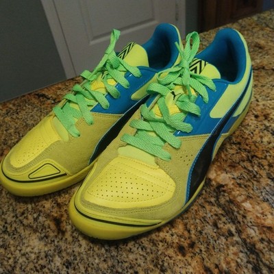 Puma Men's Invicto Sala Soccer Shoes 103241 08 Safety Yellow/Black Size 6.5