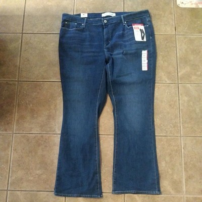 Levis Signature Women's size 22M Mid Rise BootCut Stretch Denim Blue Jeans NEW