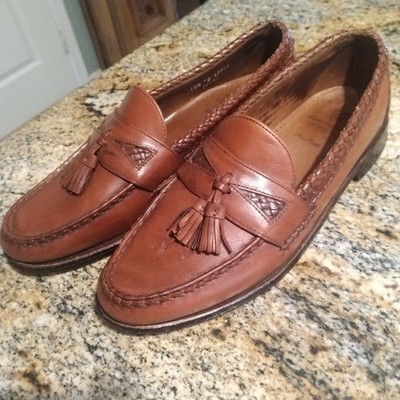 Allen Edmonds Maxfield Braided Leather Tassel Loafers Brown 47716 Men’s 10.5 C