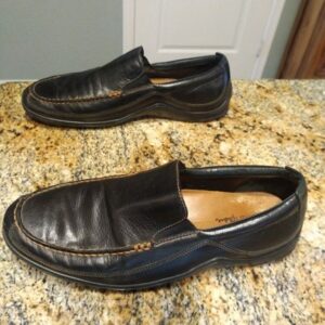 Cole Haan Men's Slip On Black Leather Driving Shoes Loafer oxford Sz 10.5M