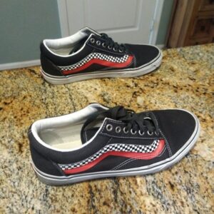 Men's Old School Vans Off the Wall Lace up Sneakers Skateboarding US 10