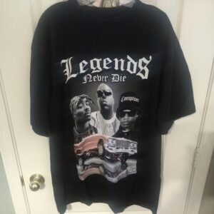 RARE VTG Shaka Wear Hip Hop Legends T Shirt Size 2XL Biggie Smalls Eazy E Tupac