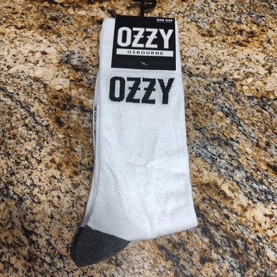 Ozzy Osbourne White Socks One Size Official Merchandise