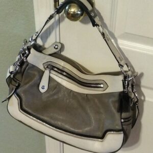 RARE COACH LIMITED EDITION MADISON SPECTATOR CREAM/TAUPE HOBO with Cover