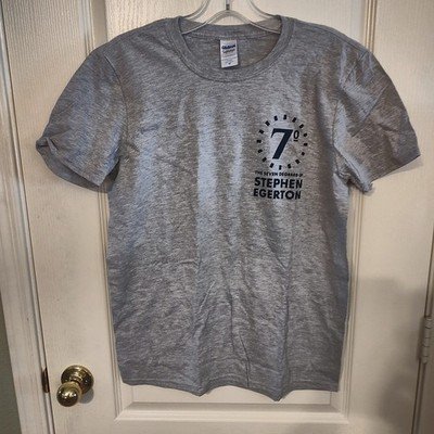 The Seven Degrees of Stephen Egerton Gildan Softstyle Gray T-Shirt Size M Med