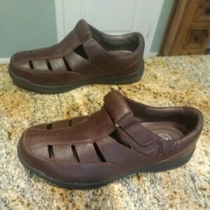 Propet Bayport MSA003L Mens Brown LEATHER Fisherman Sandal Size 13 5E
