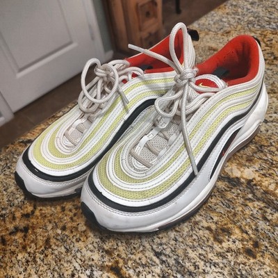 Nike Air Max 97 Sneakers Red/White/Yellow Size 6Y CJ9978-100