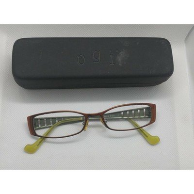 Titanium OGI 5210 Slim Orange Copper & Lime Glasses Frames 51 17 135