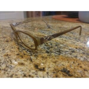 La Scala Womens Eyeglass Nice!!!!! 437 Brown Cream Bronze 52-16-135