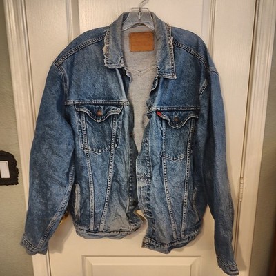 Rare Levi Strauss & Co. Denim Jacket XLT 75528 891 A917-12 With Blank R Red Tag
