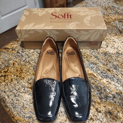 Söfft Black Leather Flats Size 7.5M ID SF009061