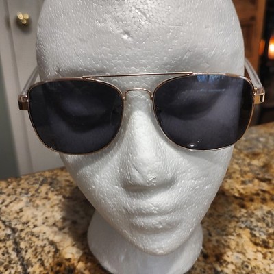J.CREW Unisex Gold Tone Metal Sunglasses Dark Lenses Good Condition