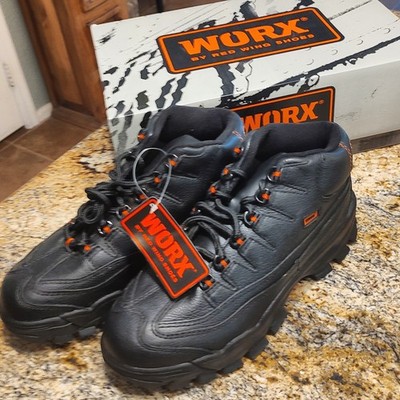 WORX by Red Wing Men's 9.5 WW 5501-1 Cobalt 5" Safety Toe Hiker Boots Black