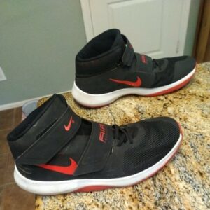 Nike Air Precision Flyease 917500-006 Black And Red Size 14