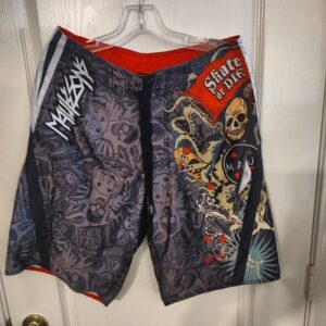 Rare Maui and Sons Skate or Die Board Shorts Size 32