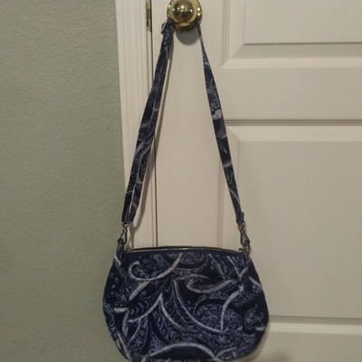 Vera Bradley Iconic Signature Indio Pattern Little Crossbody Hipster Bag