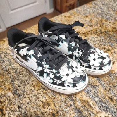 Nike Girls Black Floral Sneakers Size 3Y Model DZ2665-001